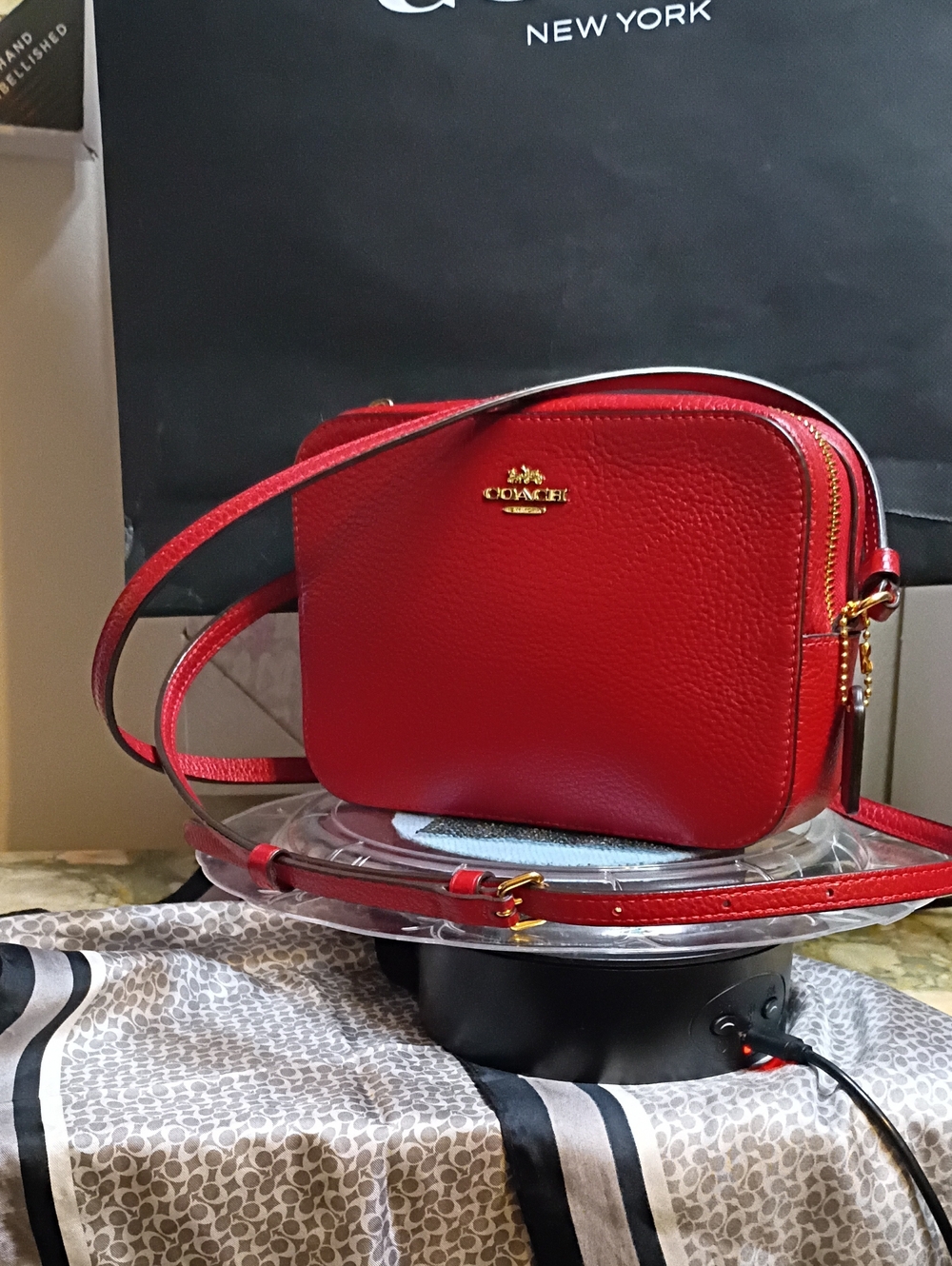 Coach Leather Camera Crossbody